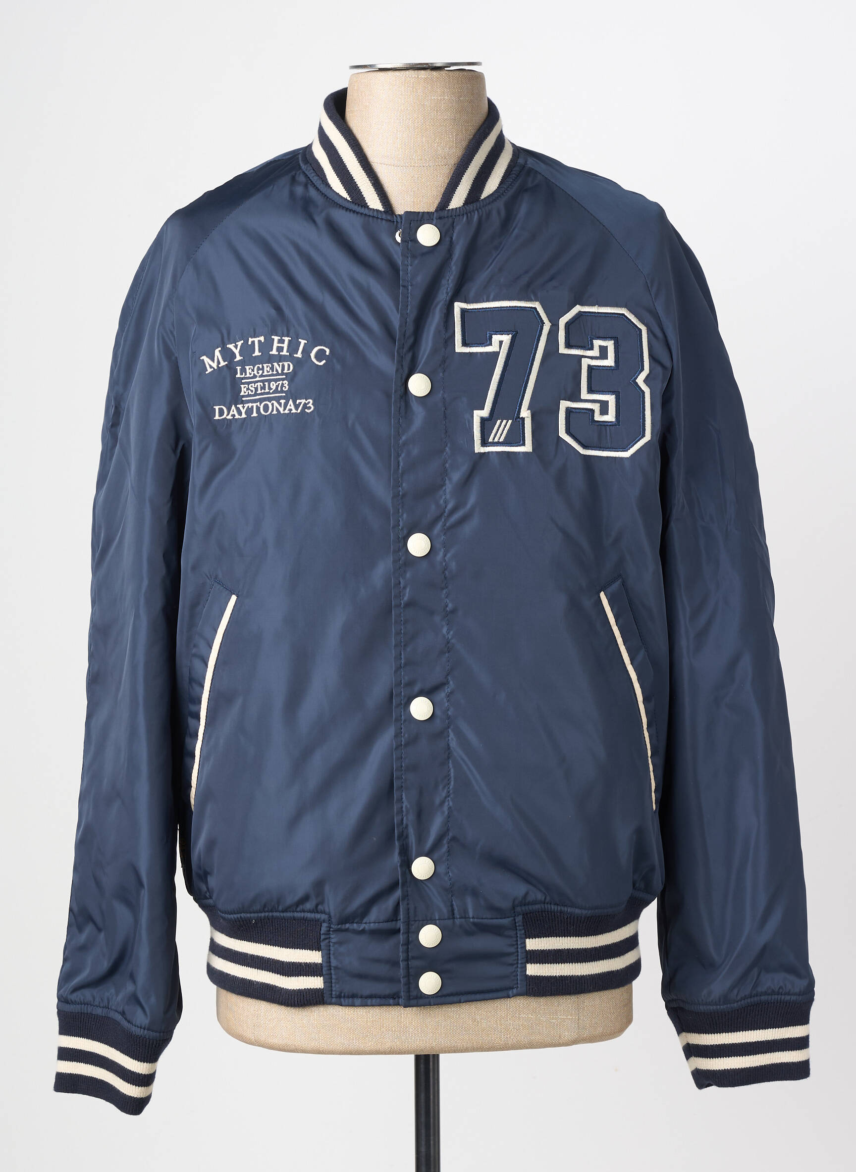 Blouson finition intérieure doublure satiné bleu DAYTONA homme