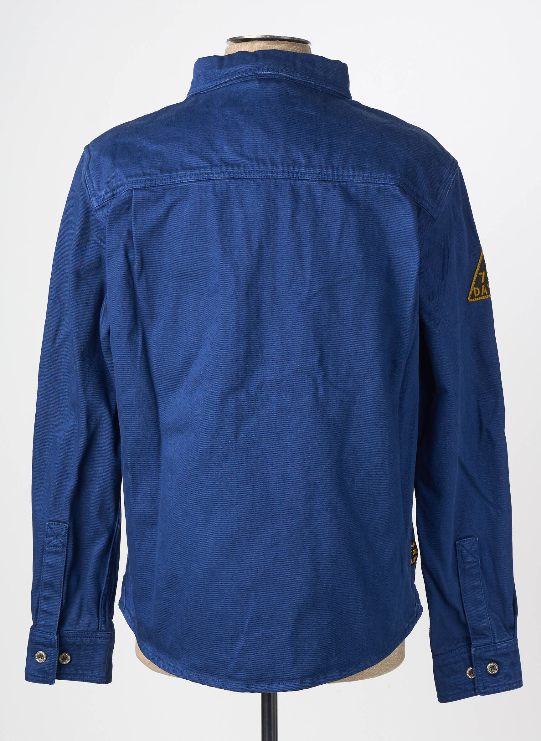 Chemise manches longues poches bleu DAYTONA homme