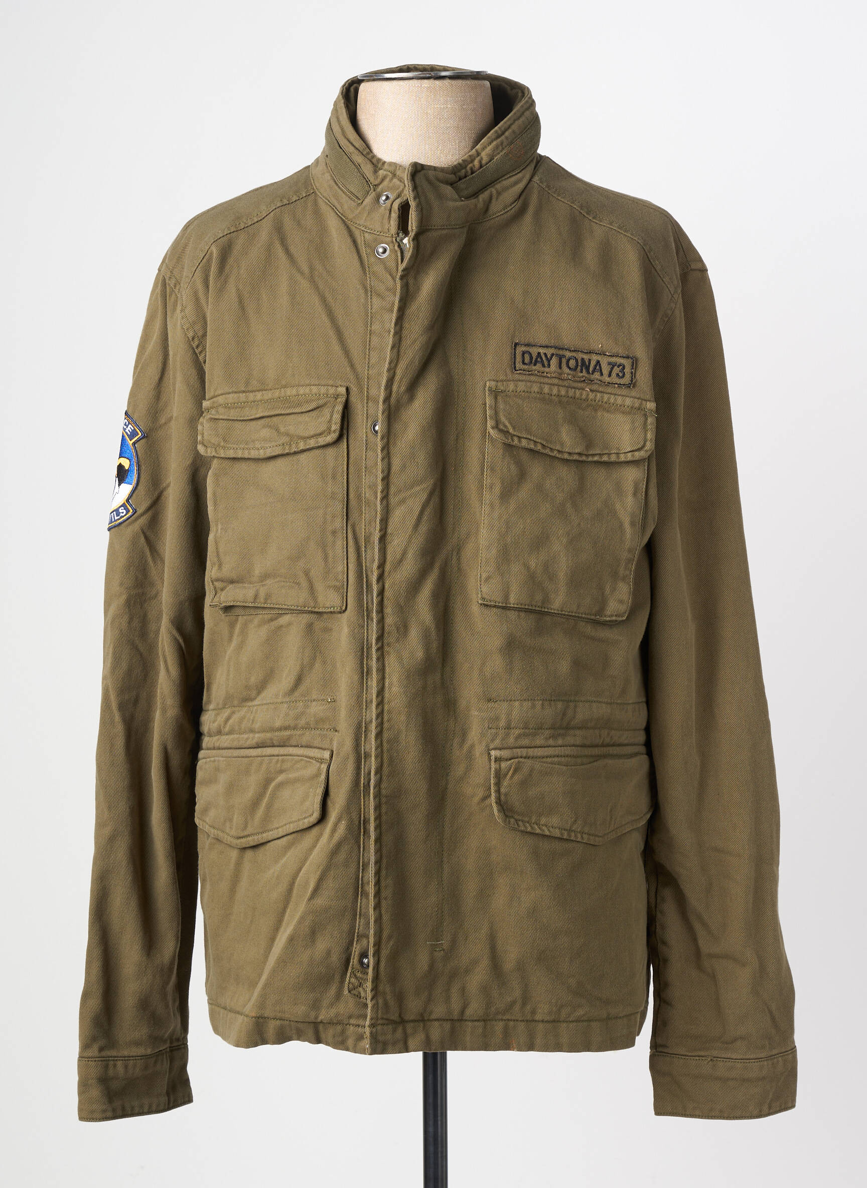 Parka manches longues sans capuche vert DAYTONA homme