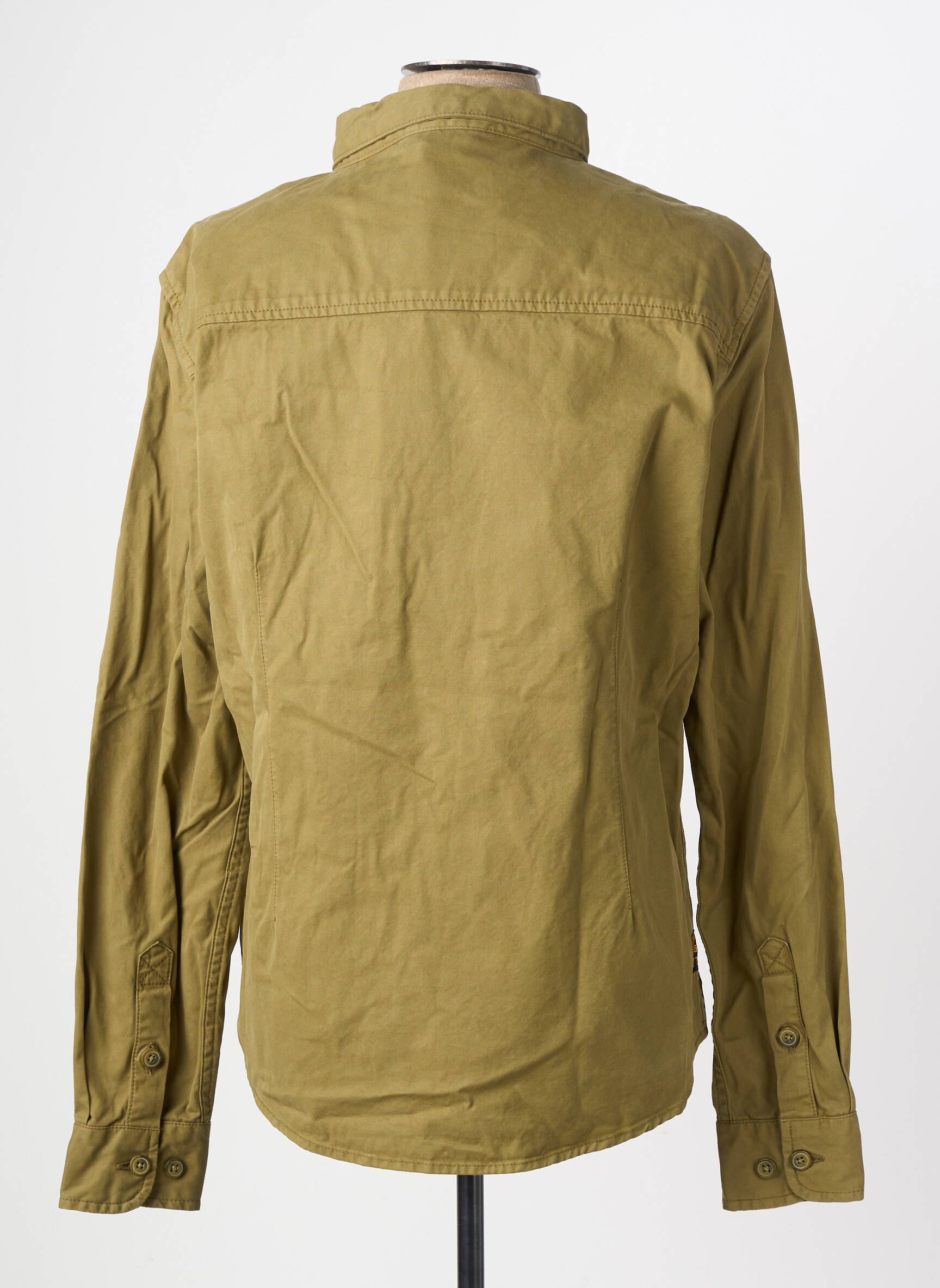 Chemise manches longues poches vert DAYTONA homme