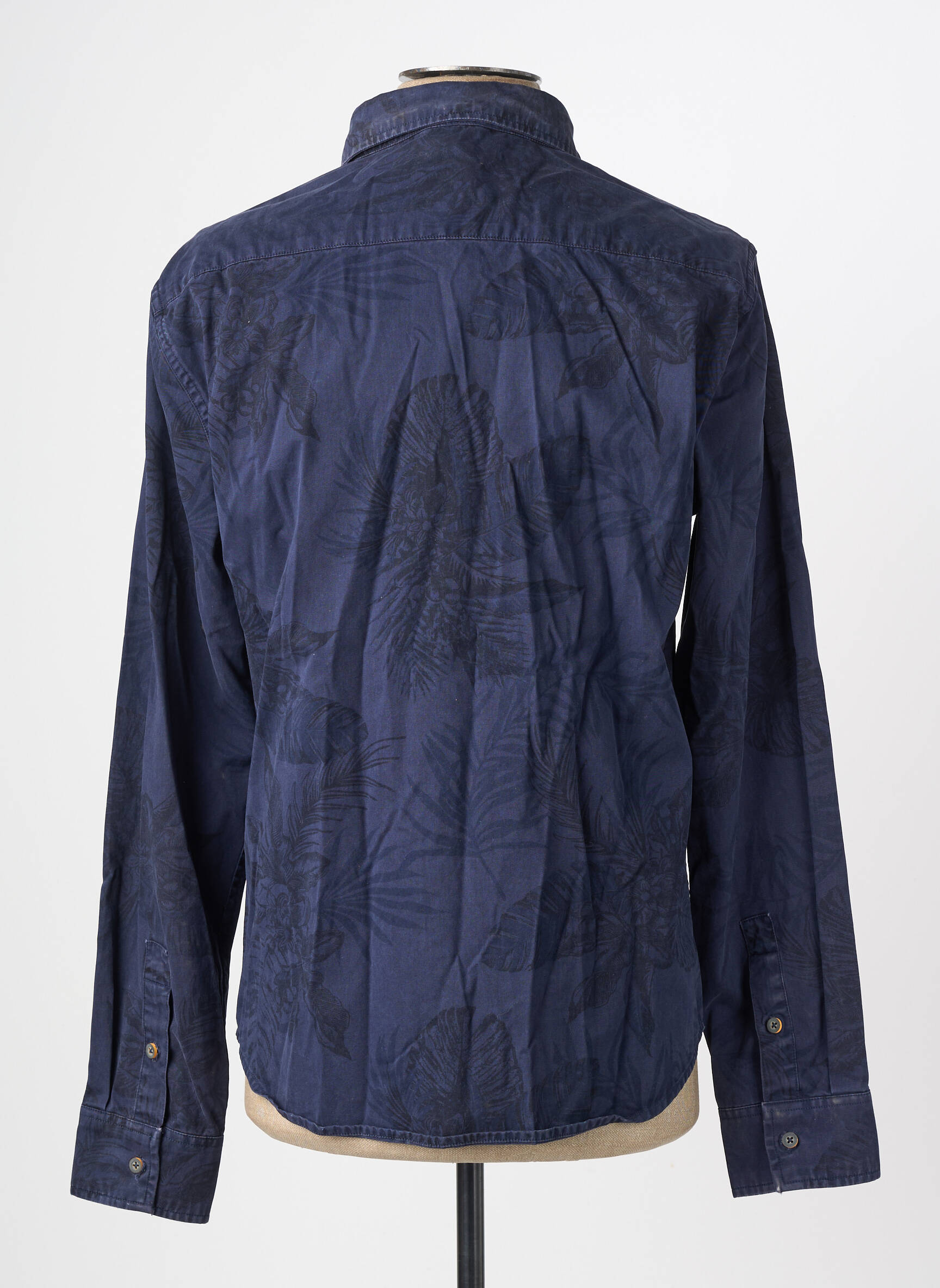 Chemise manches longues coupe cintrée bleu DAYTONA homme