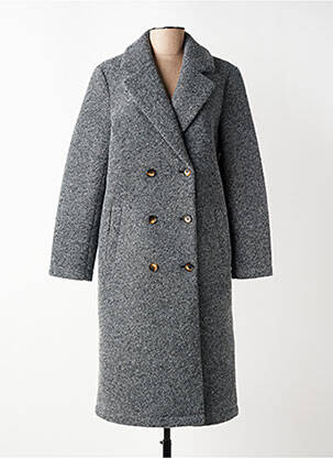Manteau long coupe cintrée sans capuche gris C'EST BEAU LA VIE femme