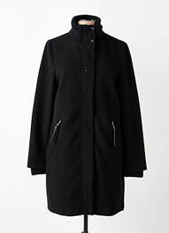 Manteau long coupe cintrée sans capuche noir STREET ONE femme