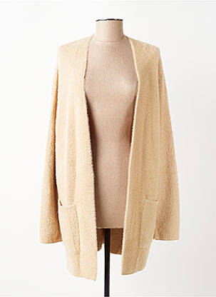 Gilet manches longues maille maille poilu beige STREET ONE femme