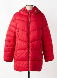 Doudoune poches a capuche rouge STREET ONE femme