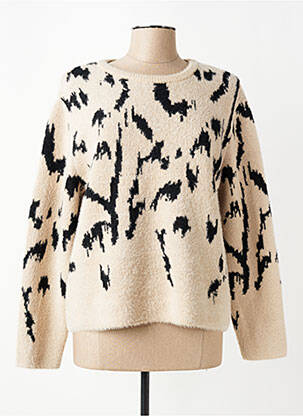 Pull stretch manches longues beige STREET ONE femme