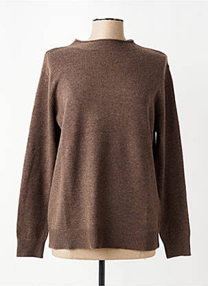 Pull tissage chiné manches longues marron STREET ONE femme
