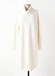 Robe pull coupe droite manches longues beige STREET ONE femme