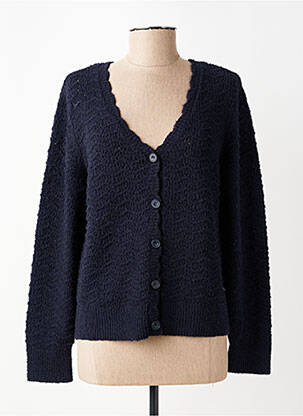 Gilet manches longues stretch bleu C'EST BEAU LA VIE femme