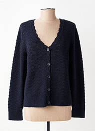 Gilet manches longues stretch bleu C'EST BEAU LA VIE femme