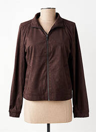 Veste casual tissage suedine marron STREET ONE femme