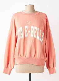 Sweat-shirt broderie manches longues rose GARCIA femme