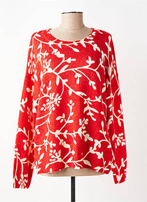 Pull stretch manches longues rouge C'EST BEAU LA VIE femme