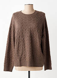 Pull tissage chiné manches longues marron STREET ONE femme