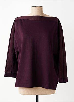 Top stretch manches longues violet CECIL femme