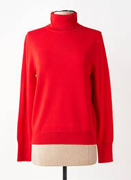 Pull col roulé stretch manches longues rouge STREET ONE femme