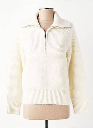 Pull stretch manches longues beige C'EST BEAU LA VIE femme