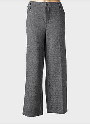 Pantalon large fermeture zippée sous rabat boutonné taille normale gris STREET ONE femme