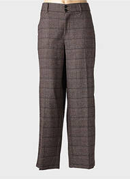 Pantalon large fermeture zippée sous rabat boutonné taille normale marron STREET ONE femme