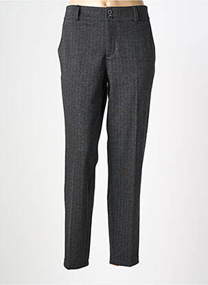 Pantalon chino fermeture zippée sous rabat boutonné taille normale gris STREET ONE femme