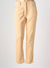 Pantalon droit stretch taille haute beige C'EST BEAU LA VIE femme
