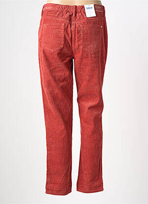 Pantalon droit stretch taille haute orange C'EST BEAU LA VIE femme