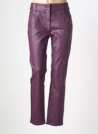 Pantalon slim tissage enduit taille normale violet CECIL femme