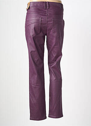 Pantalon slim tissage enduit taille normale violet CECIL femme