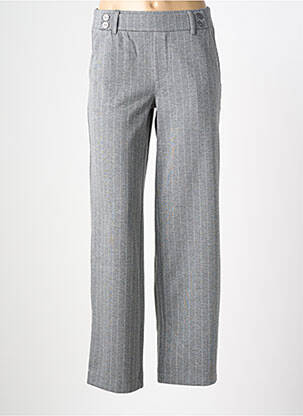 Pantalon droit taille élastique taille normale gris STREET ONE femme