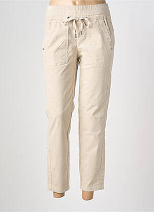 Pantalon droit stretch taille normale beige STREET ONE femme
