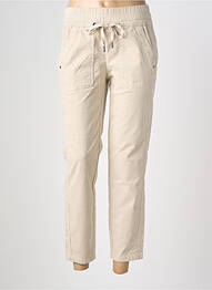 Pantalon droit stretch taille normale beige STREET ONE femme