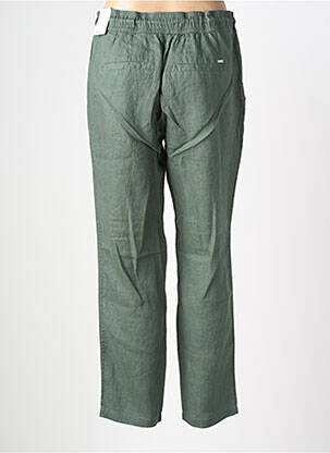 Pantalon droit tissage crêpe taille normale vert CECIL femme