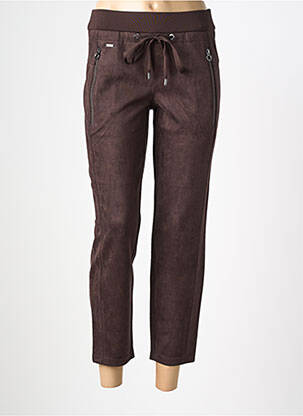 Pantalon 7/8 stretch taille normale marron STREET ONE femme