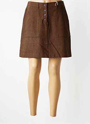 Jupe courte poches marron C'EST BEAU LA VIE femme