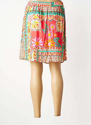 Jupe courte taille haute orange C'EST BEAU LA VIE femme