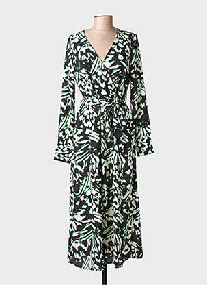 Robe longue imprimé fantaisie manches longues noir JDY femme