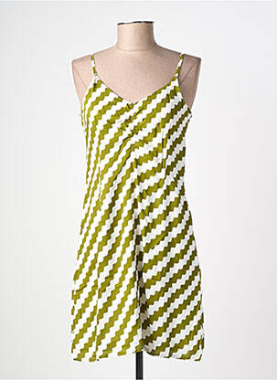 Robe mi-longue doublure fines bretelles vert COMPAÑIA FANTASTICA femme