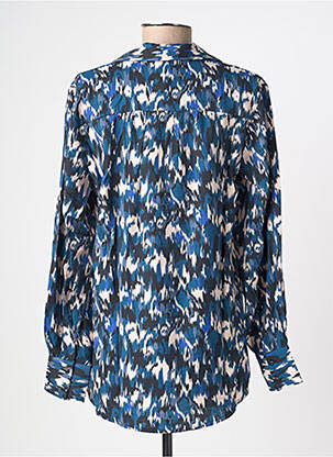 Blouse tissage popeline manches longues bleu JDY femme