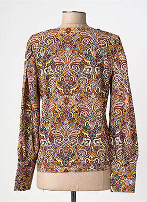Blouse imprimé fantaisie manches longues orange JDY femme