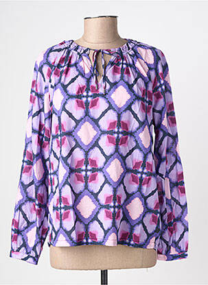 Blouse tissage popeline manches longues violet STREET ONE femme