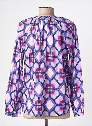 Blouse tissage popeline manches longues violet STREET ONE femme