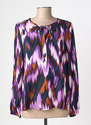 Blouse tissage popeline manches longues violet STREET ONE femme