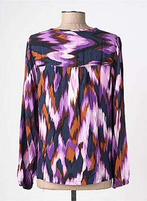 Blouse tissage popeline manches longues violet STREET ONE femme