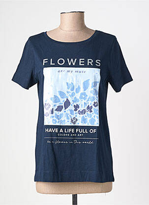 T-shirt sérigraphie floquée manches courtes bleu STREET ONE femme