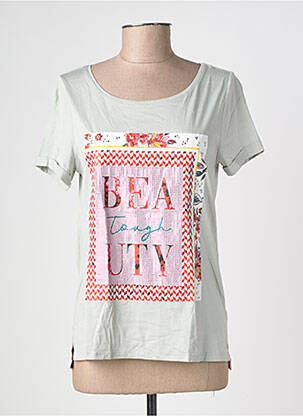 T-shirt sérigraphie floquée manches courtes gris STREET ONE femme