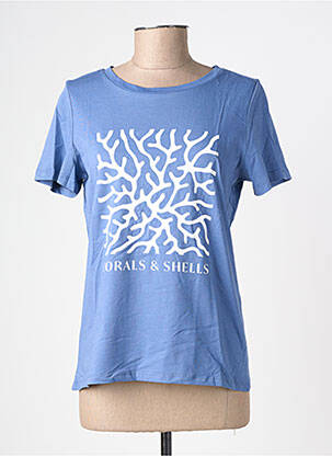 T-shirt sérigraphie floquée manches courtes bleu clair STREET ONE femme