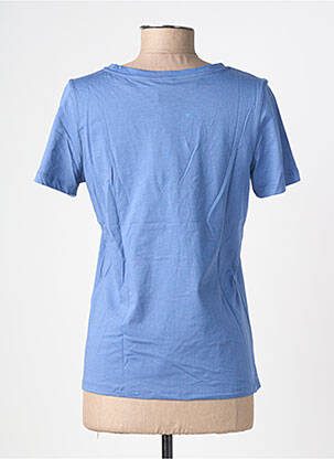 T-shirt sérigraphie floquée manches courtes bleu clair STREET ONE femme