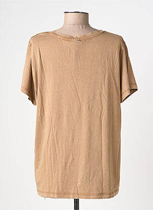 T-shirt sérigraphie floquée manches courtes marron JDY femme