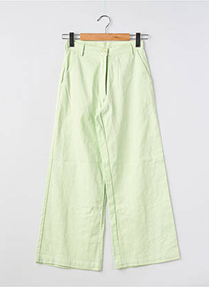 Pantalon large fermeture zippée sous rabat boutonné taille normale vert COMPAÑIA FANTASTICA femme