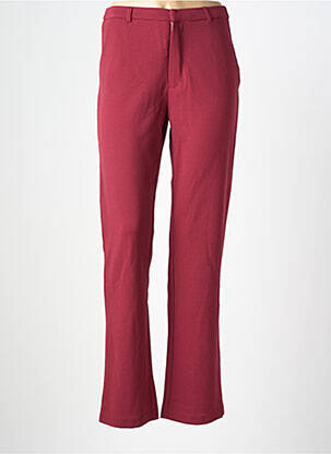 Pantalon droit stretch taille normale rouge JDY femme